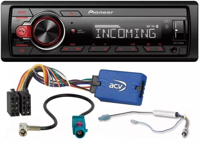 Autoradio für Renault Kangoo Z.E. Bj. 2022 incl.Pioneer MVH-330DAB USB Bluetooth