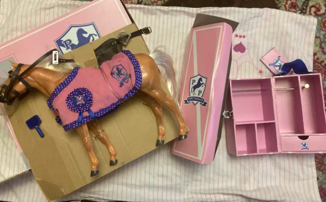 new Boxed chad valley pony parade horse doll & cupboard 3 Item Collectible Toy