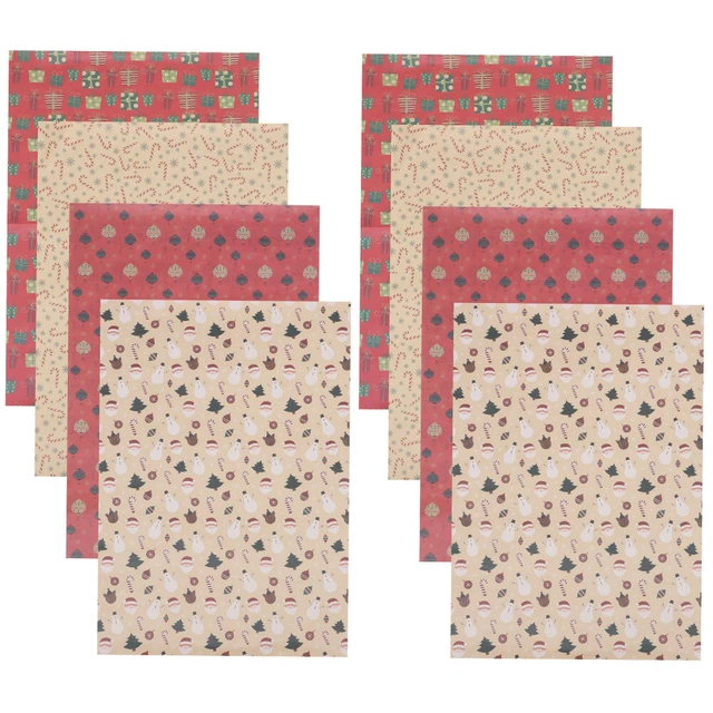 8 piezas caja regalo de Navidad papel regalo regalo cumpleaños paquete embalaje