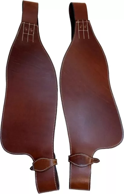 Horse Western Saddle Adult Tooled Leather Replacement Saddle Fender Pair Set New