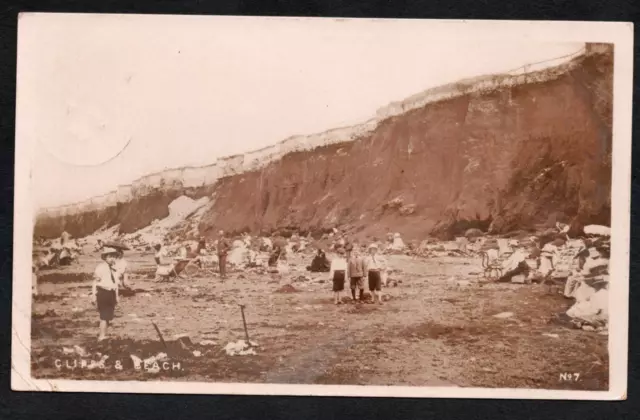 Postcard Hunstanton nr Heacham Norfolk the Cliffs and Beach posted 1906 RP