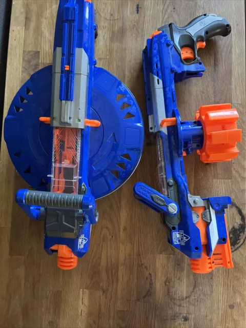 2x NERF N-Strike Elite Hail-Fire Blaster - One With Guard Rail (#1)