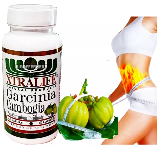 100% PURE 60 Capsules 1500 mg Daily GARCINIA CAMBOGIA HCA Weight Loss Diet