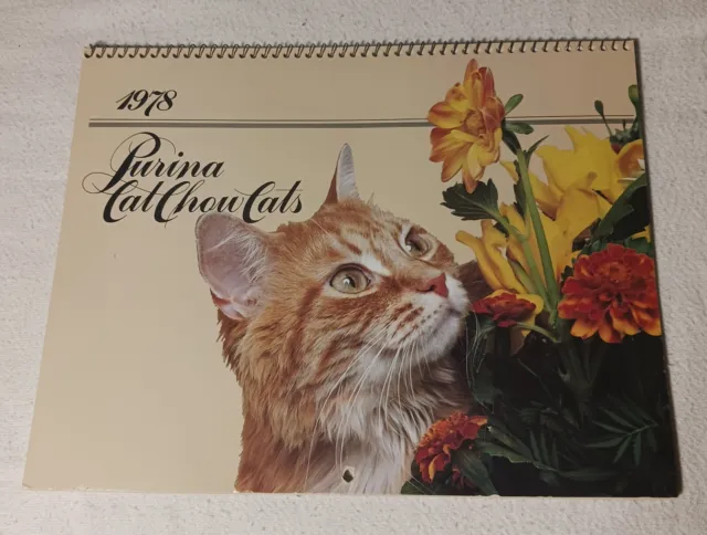 1978 Purina Cat Chow Wall Calendar Advertising Premium No Marks