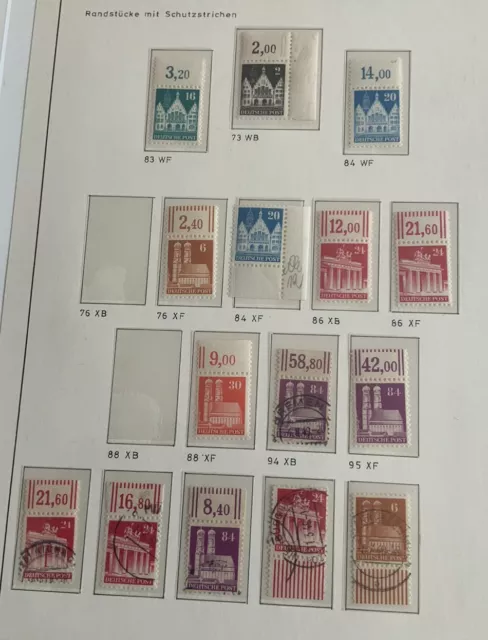 Briefmarken Bauten 1948 Mit Schutzstrichen