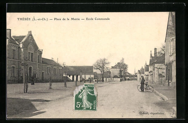 Glandon - Mairie et école communale. - Carte postale ancienne et vue d