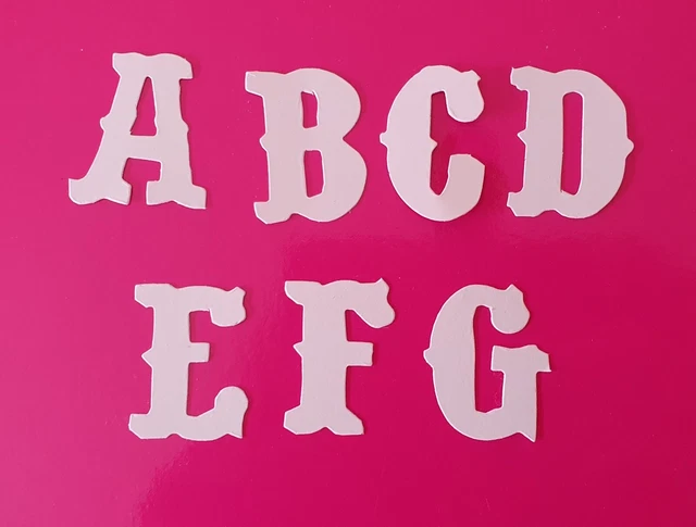 Vintage Alphabet Stanzschnitte, Buchstaben, Zahlen