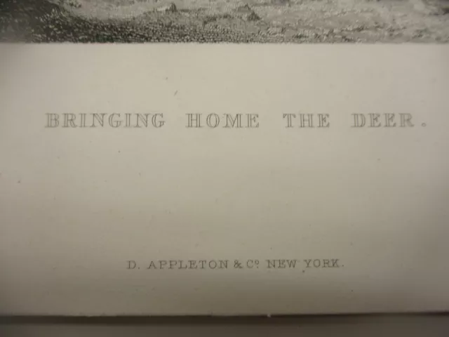 Stahlstich „Bringing Home the Deer“ A. Cooper Pinx – J.T. Willmore sculp ~ 1846 3