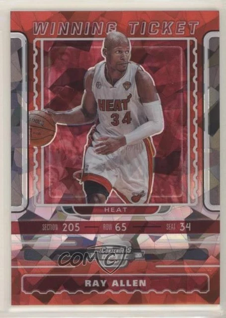 2019 Panini Contenders Optic Winning Tickets Red Cracked Ice Prizm Ray Allen HOF