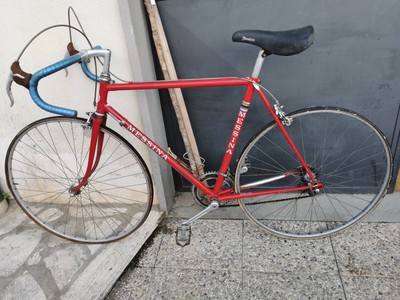 bicicletta epoca da corsa artigiano marca guglielmo a messina fotografia