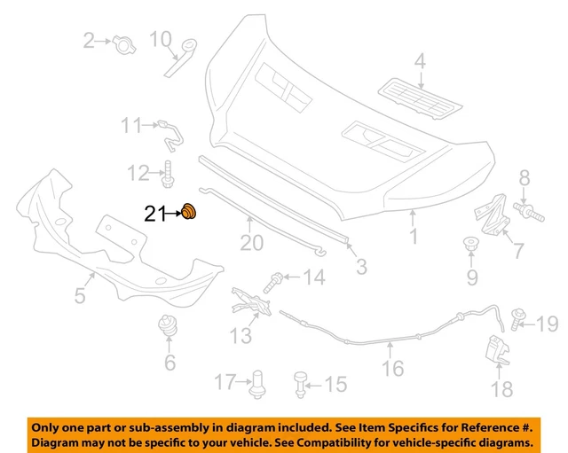 FORD OEM 0007 Focus HoodLatch Nut W700510S300 6.88 PicClick