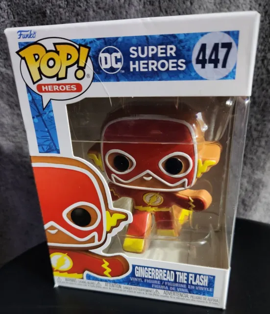 Funko Pop! DC Super Heroes | Gingerbread The Flash | #447 | w/Soft Protector
