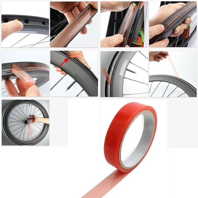 X AUTOHAUX Bande De Jante Vélo 14 Pouces PVC Rouge - Paire Anti-Crevaison Protection Chambre à Air