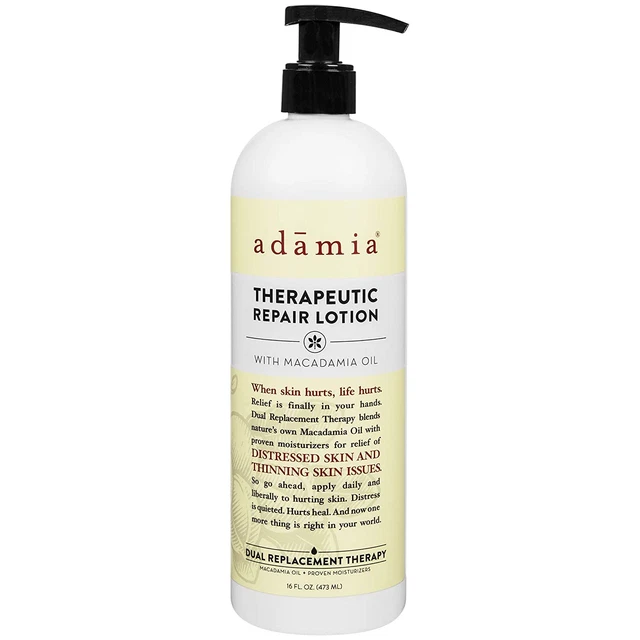 Loción de reparación terapéutica Adamia aceite de nuez de macadamia promega 7 16 oz