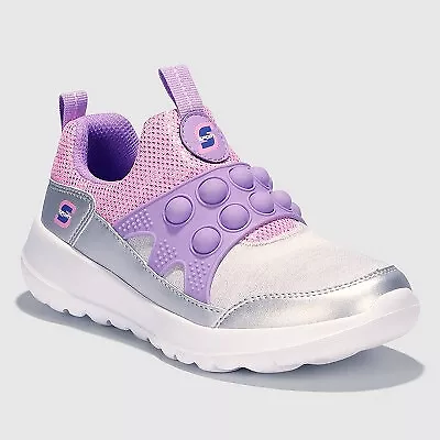 S Sport By Skechers Girls' Denise Colorblock Sneakers - Pink/Purple/Silver 1