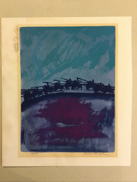 Rare Nissan Engel Hand Signed Lithograph Limited Ed 100/125