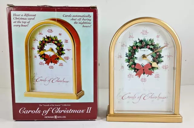 Howard Miller Carols of Christmas II Clock. Musical Hourly Chime Mantel Clock.