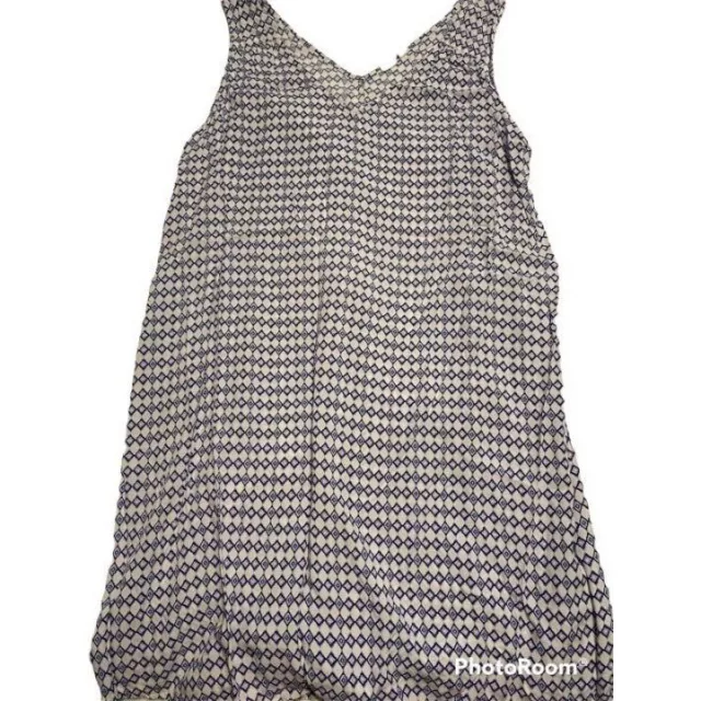 Gap White Sleeveless Dress Diamond Patterned Shift Xlarge XL NWOT.