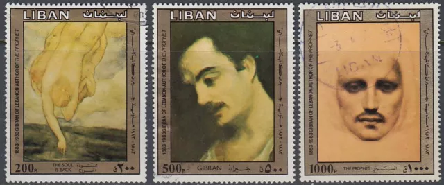 Liban Lebanon 1983 fine used ex Mi.1313/16 Schriftsteller Writer Kahlil [ga117]