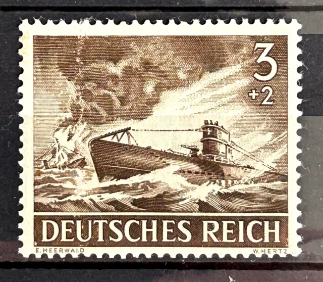 German Reich stamp 1943 Mi:DR 831 Armed Forces Day Submarine type VII A , MH*