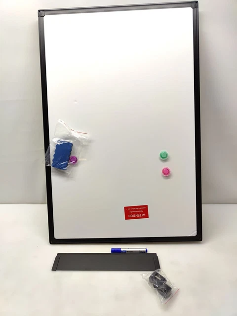 Tableau Blanc Mobile Double Face 120x80 Cm - Hauteur Réglable (140-203 Cm), Magnétique, Avec Roulettes, Pour Bureau Ou Maison