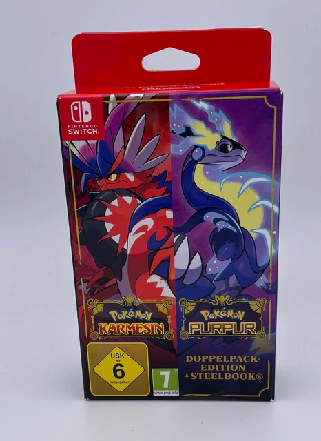 Pokémon Karmesin Und Pokémon Purpur Doppelpack Edition POKEMON | KARMESIN - Purpur Doppelpack Edition inkl. STEELBOOK Nintendo