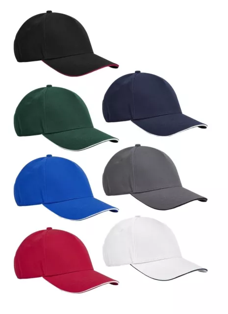 Beechfield Earthaware Classique Coton Bio 5 Panneau Sandwich Peak Baseball Cap