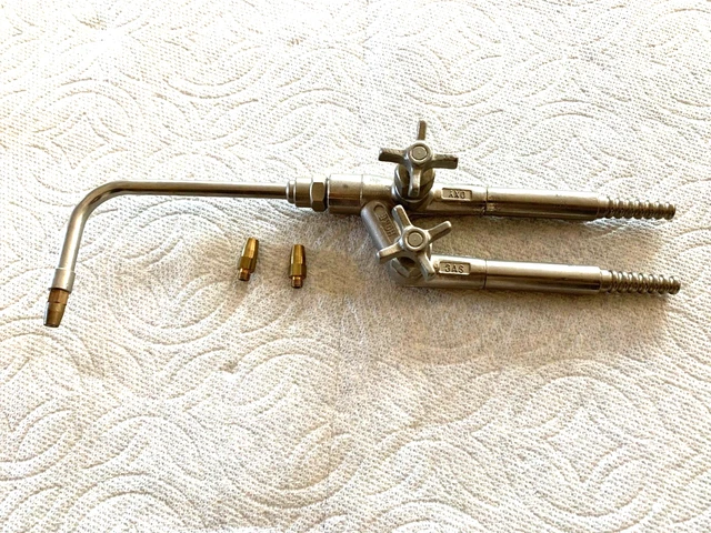 Hoke Type Welding Soldering Jewelers Torch Oxygen & Natural Gas With 3 Tips