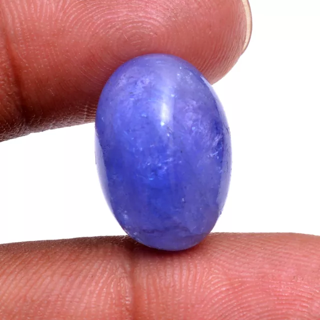 21.00 Cts Natural Tanzanite Huge Vibrant Blue Certified Oval Cabochon Gemstone