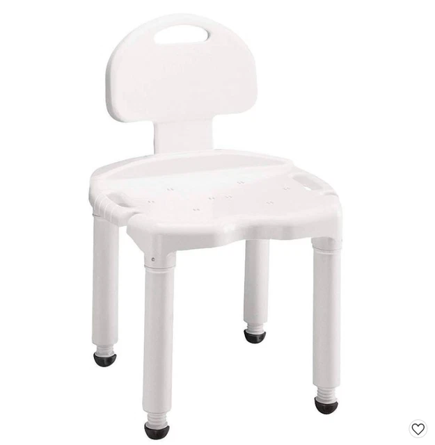 New Bath Seat Shower Chair w/ Back Seniors Elderly Disabled Bathroom 400lbs