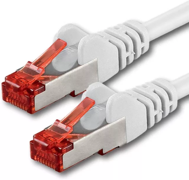 1attack Câble Ethernet - Câble Réseau RJ45  15 mètres - blanc - 1 pièce - CAT6