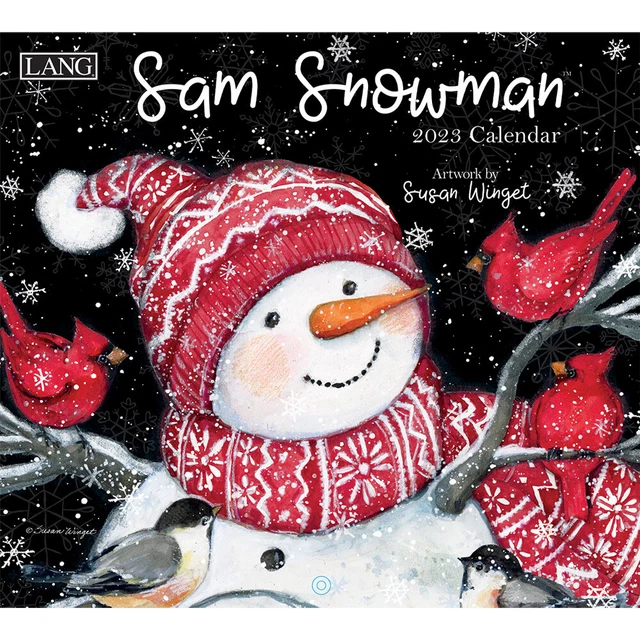 LANG 2023 CALENDAR Sam Snowman Calender Fits Wall Frame EUR 18,78