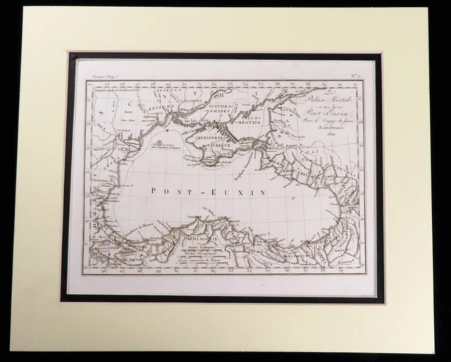 The Black Sea Ancient Greece Asia Minor Europa Rare Antique Engraved Map 1821