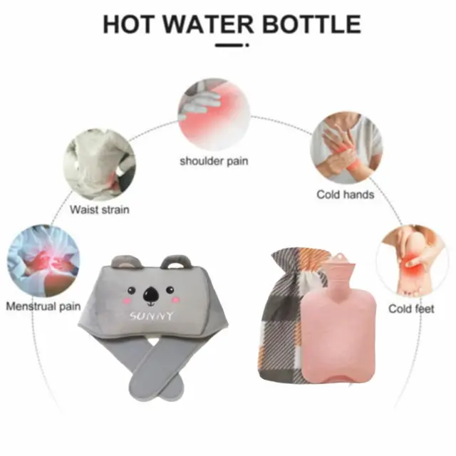 Heißwasserflaschenbeutel Gummi mit warmem Plüschbeutel Taillenwärmer-Taille X0M3