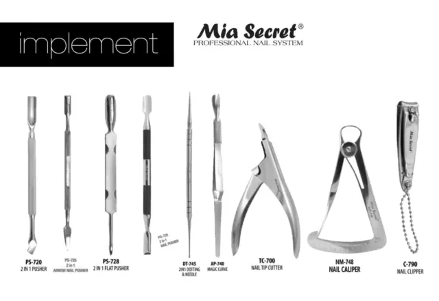 Mia Secret Professional Nail Art Tools - Pusher Cutter Caliper - CHOOSE YOURS