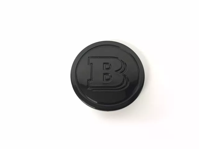 BRABUS Nabendeckel für Smart Alufelgen mit Logo silber / schwarz