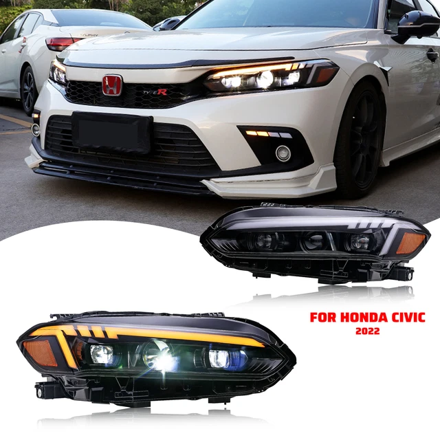 LED HEADLIGHTS FOR Honda Civic 11TH Gen 2022 Animation Sequential Front