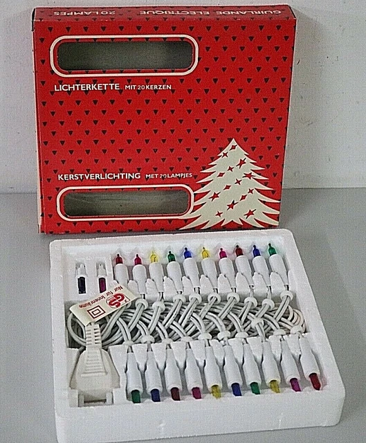 LICHTERKETTE MIT 20 farbige Kerzen LS020 für weinachten (24) EUR 19,99