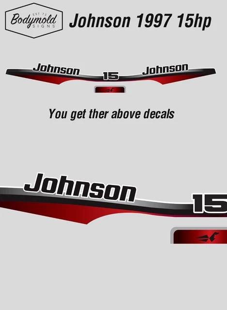 Johnson 150hp Decals 2002 - 2006