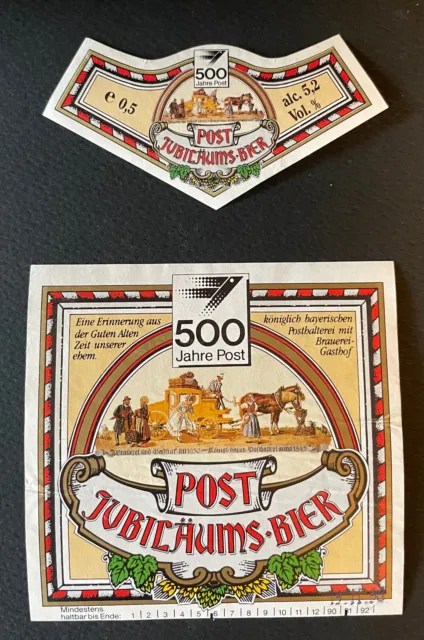 500 Jahre Post Jubiläums-Bier Etikette ohne Flasche
