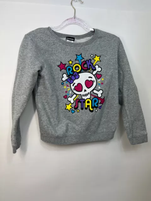 JOE BOXER Girls Gray Long Sleeve Sweatshirt Size Large "Rock Star"