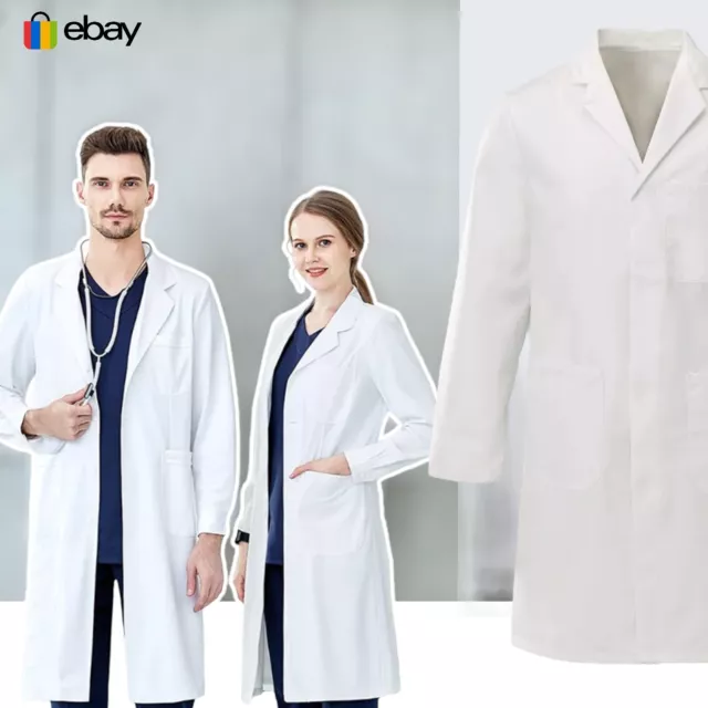 White Lab Coat Laboratory Medical Uniform Warehouse Doctor Overall Food Industry