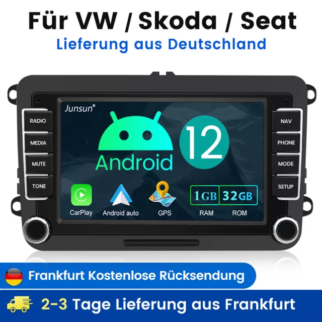 Autoradio 1+32G Android 12 GPS Navi für VW GOLF 5 6 plus Passat Touran Polo SWC