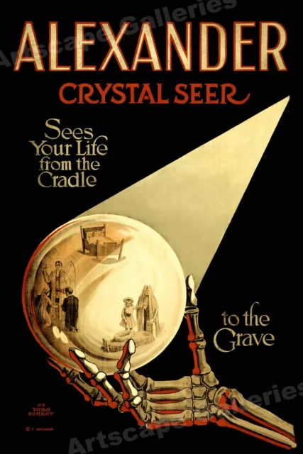 "Alexander Sees Your Life" From Cradle to the Grave Classic Magic Poster - 16x24