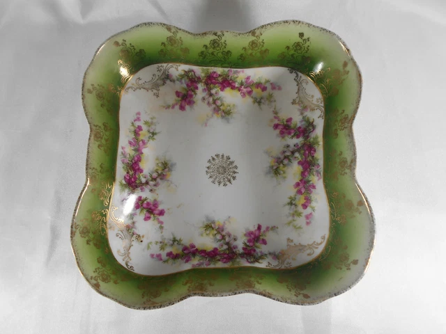 Plat à Riz Porcelaine Fleurs Roses Avec Cuillère - Occasion