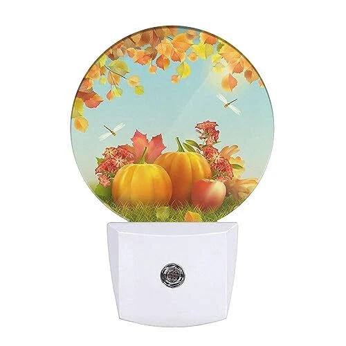 Plug in Autumn Night Light Thanksgiving 1.6"D x 3"W x 4.8"H Multi-colored20