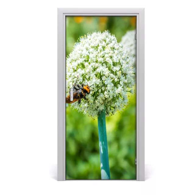 Pegatinas Para Puertas de Autoadhesivo Murales  95x205 cm flores de ajo