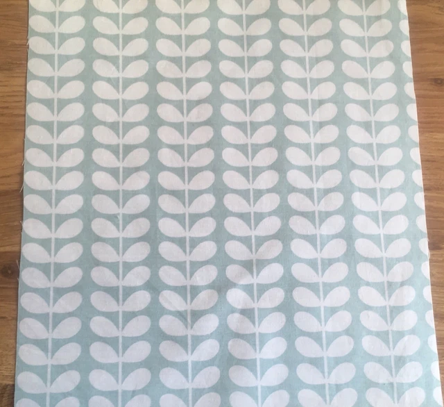 ORLA KIELY TINY STEM in DUCK EGG 200CM Wide / 150CM Drop FABRIC NEW £50