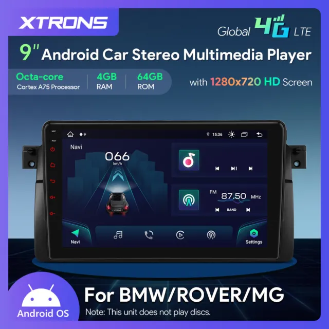 XTRONS Android 13 Autoradio Octa Kern 4+64GB GPS Navi DAB+ Für BMW E46 Rover 75