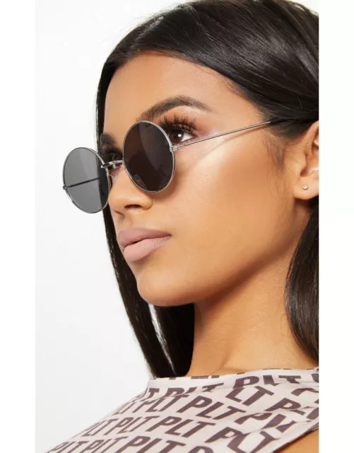 Ivozzo - Retro Fashion  Mirrored Round Circle Sunglasses